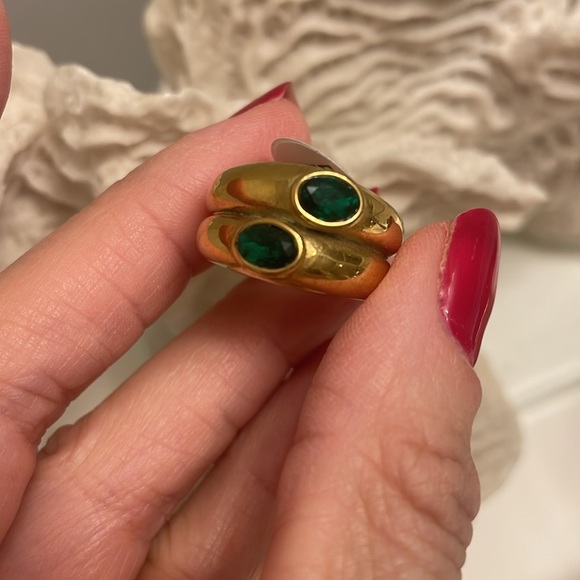 18 K Doble Dome Gold Plated Ring - Picture 8 of 8